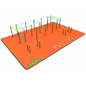 Street workout zostava W10 - povrch EPDM